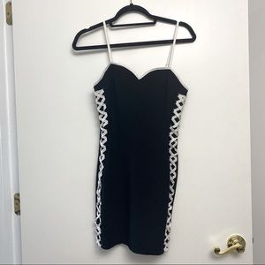 By The Way black dress with white detail